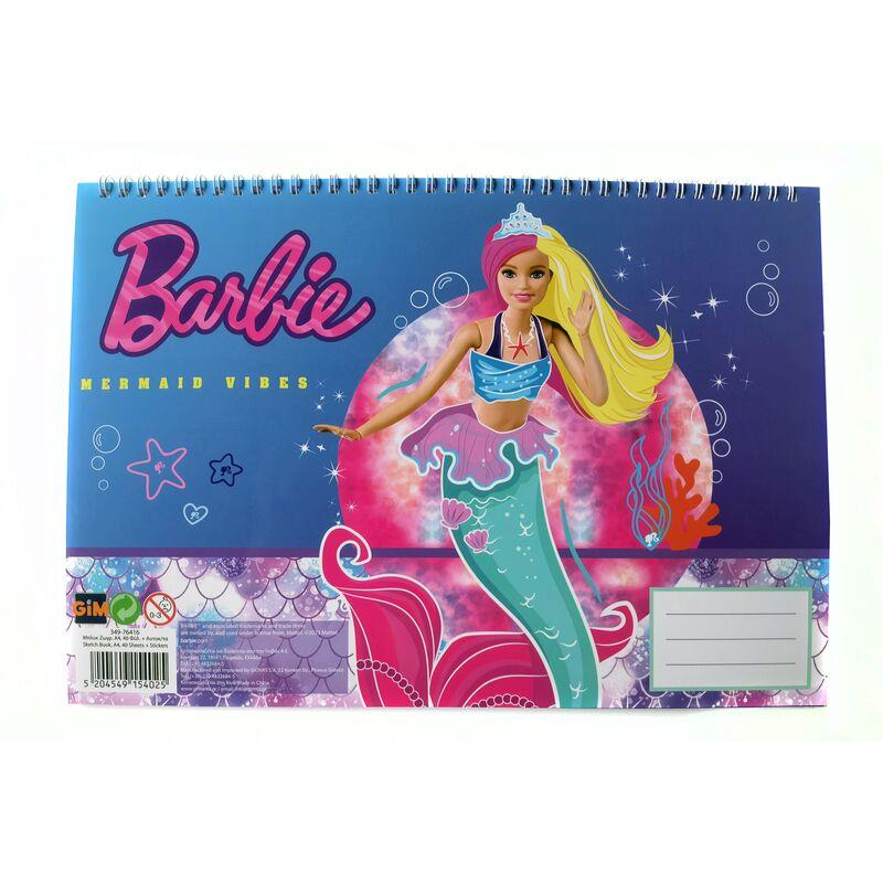 Barbie Μπλοκ Ζωγραφικής Α4 - 40 Φύλλα + Stickers (349-76416)
