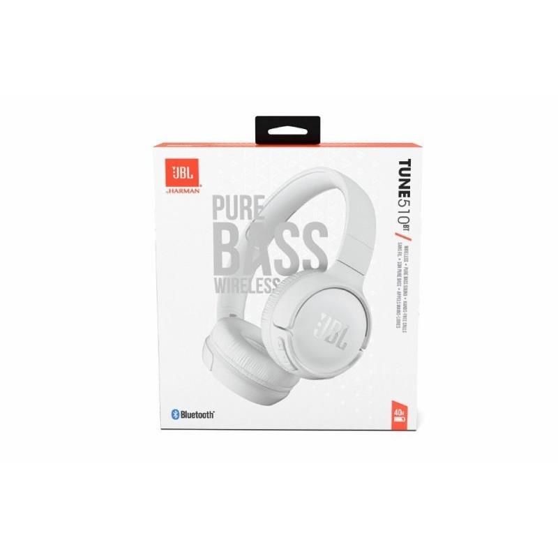 JBL Tune 510BT Ακουστικά Bluetooth On-Ear White (JBL510BTWHT-2004166)