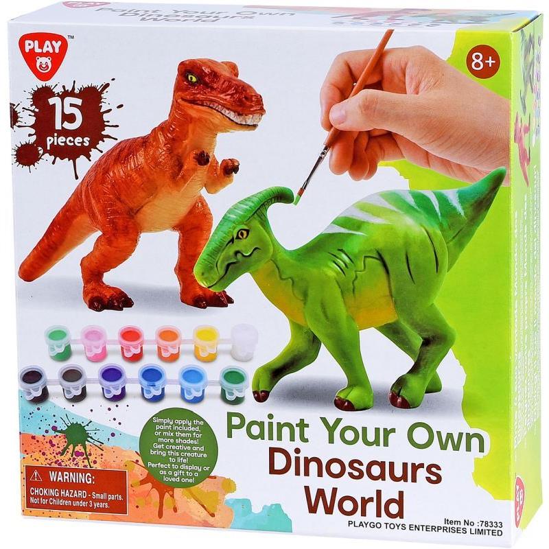 Playgo Paint Your Own-Dinosaurs World (78333)