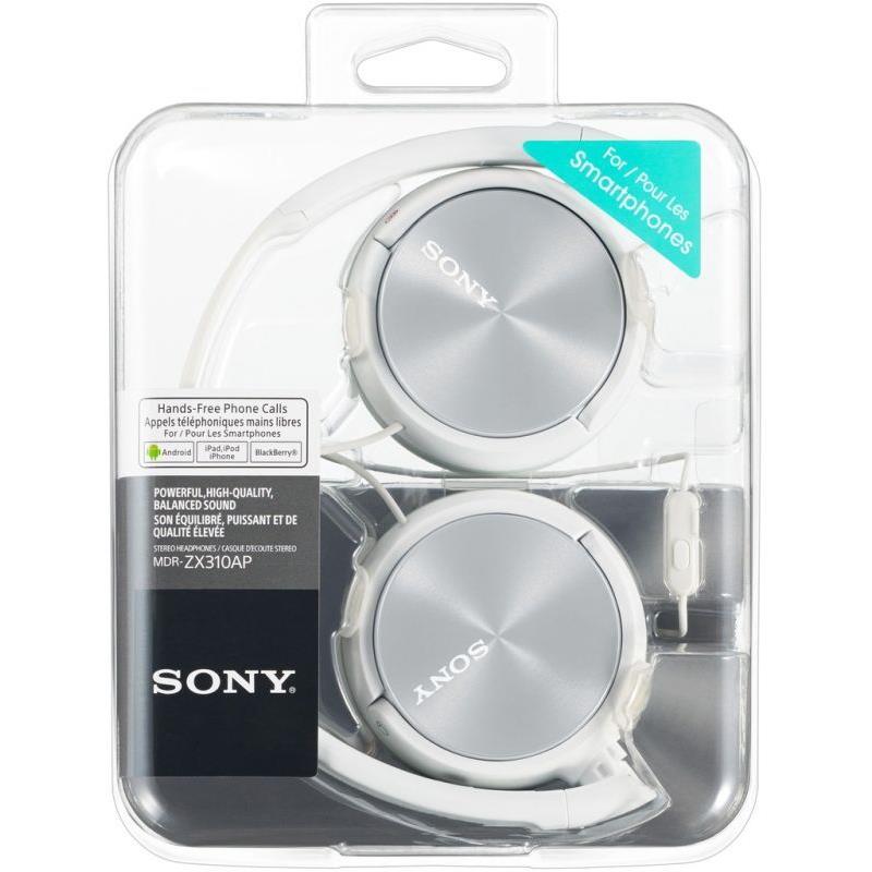 Sony Ακουστικά Casual With Remote Mic White (MDRZX310APW.CE7)