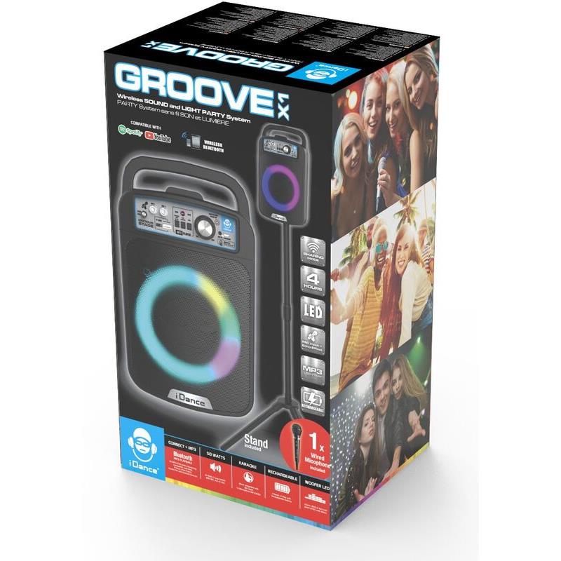 iDance Φορητό Ηχείο Groove With Lighting (GROOVE-X1)