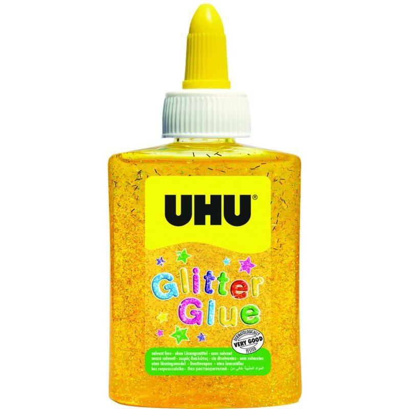 UHU Glitter Glue yellow Bottle 90gr (49971)