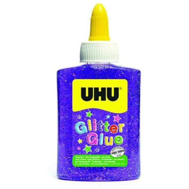UHU Glitter Glue Purple Bottle 90gr (49996)