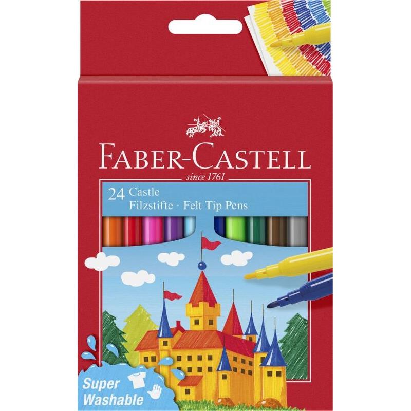 Faber Castell Μαρκαδόροι Super Washable Σετ 24Τμχ (12310340)