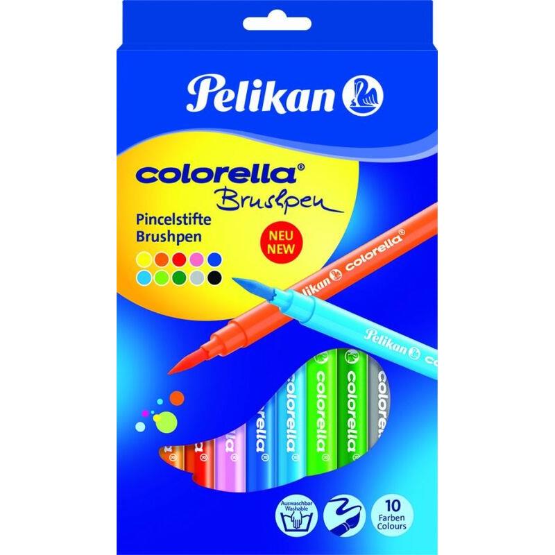Pelikan Μαρκαδόροι Λεπτοί Colorela Brushpen-10 Χρώματα (814577)