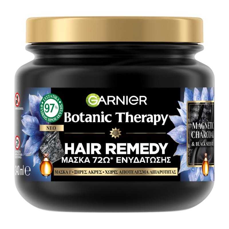 Botanic Therapy Μασκα Μαλλιων Magnetic Charcoal 340ml