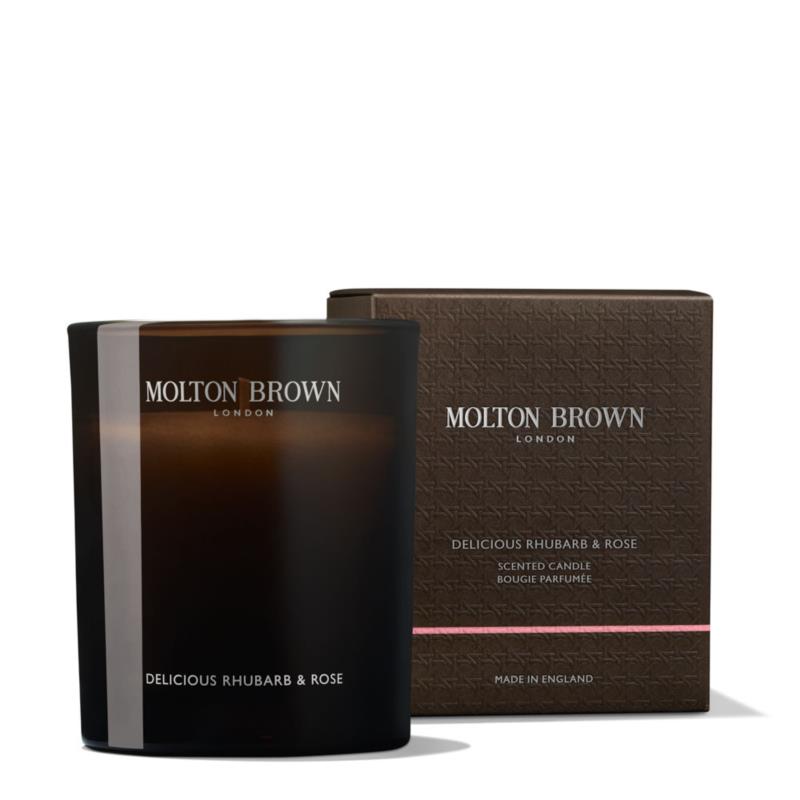 MOLTON BROWN DELICIOUS RHUBARB & ROSE SCENTED CANDLE | 190gr