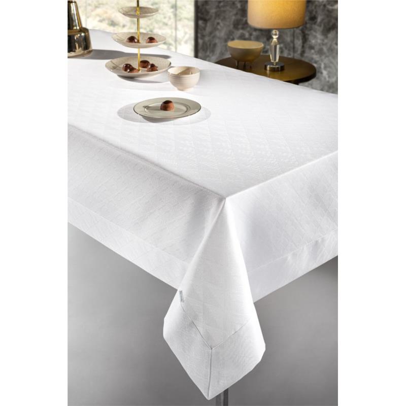 Τραπεζομάντηλο Polyester Jacquard 160x320εκ. Motion White Guy Laroche (Ύφασμα: Polyester, Χρώμα: Λευκό) - Guy Laroche - 5206480608087