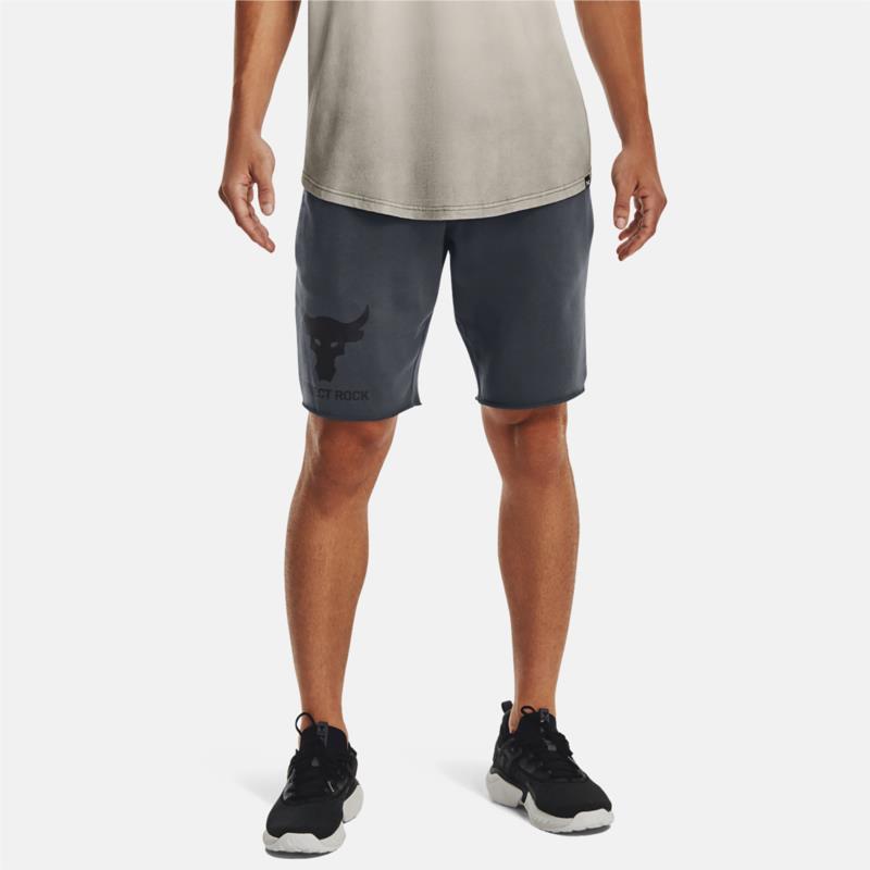 UNDER ARMOUR PROJECT ROCK TERRY SHORTS ΓΚΡΙ
