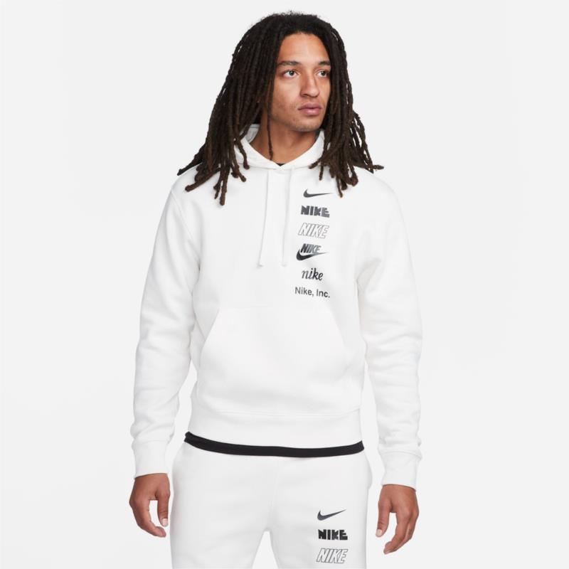 Nike Club Fleece + Pullover Ανδρική Μπλούζα με Κουκούλα (9000130282_7506)