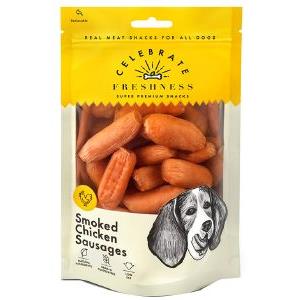 SNACK CELEBRATE GRAIN FREE SMOKED CHICKEN SAUSAGES 100GR