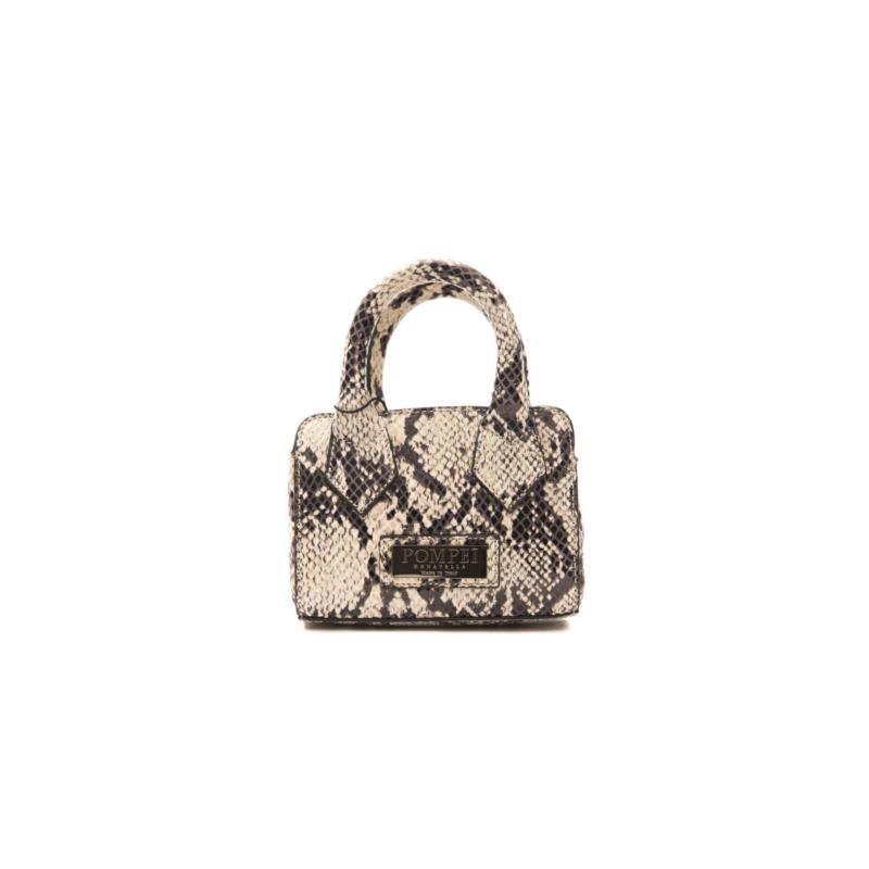 Pompei Donatella Gray Leather Handbag PR3080CHIARA_RocciaStone 2000037361417 One Size