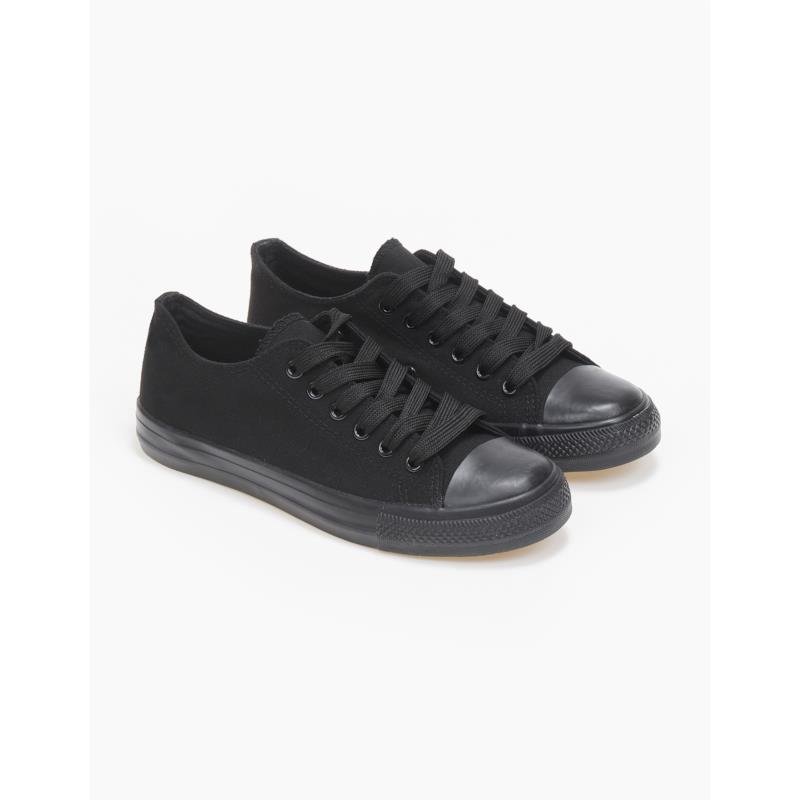 Basic sneakers πάνινα - Μαύρο-Μαύρο