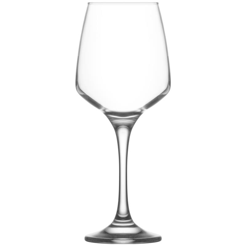 Ποτήρι Κρασιού Σετ 6τμχ Γυάλινο LAV 400ml LVLAL59240F (Υλικό: Γυαλί, Χρώμα: Διάφανο , Μέγεθος: Κολωνάτο) - LAV - LVLAL59240F