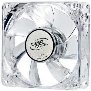DEEPCOOL XFAN 80L/R 80MM TRANSPARENT FAN WITH RED LED