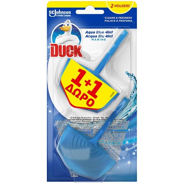 Block για τον Καθαρισμό της Λεκάνης Τουαλέτας Aqua Blue 4in1 Duck (2x40g) 1+1 Δώρο