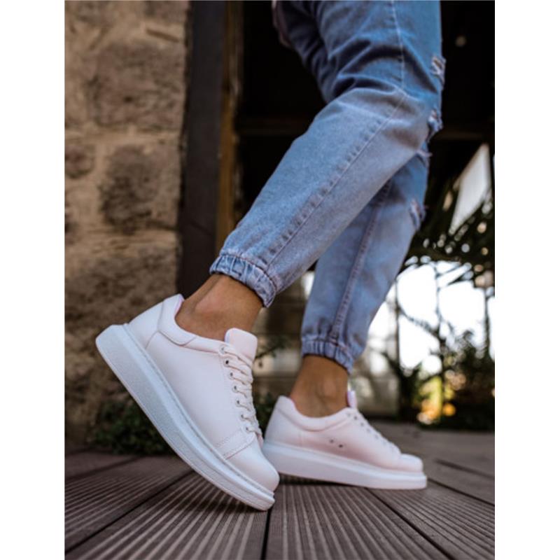Ανδρικά λευκά δίσολα Sneakers λαστιχένια σόλα CH25700A