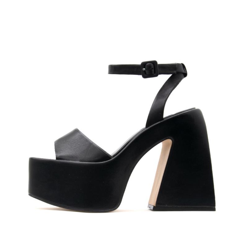 E57280 LEATHER HIGH HEEL SANDALS WOMEN CARANO
