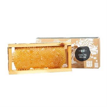 Κηρήθρα με Βιολογικό Μέλι από την Κυψέλη | Creterium σε κουτί μελισσοκομείας | 500g