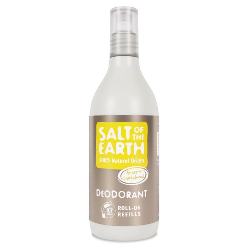 Salt of the Earth Roll On Deodorant Refill Amber & Sandalwood 525ml