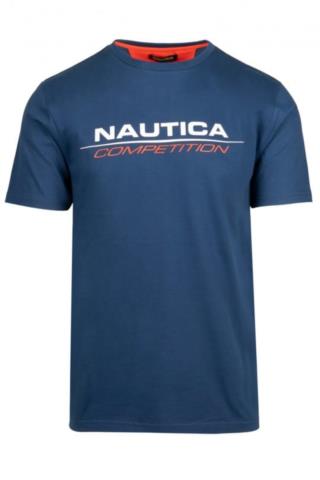 ΑΝΔΡΙΚΟ T-SHIRT ΜΠΛΕ ΜΕ ΣΤΑΜΠΑ ΚΑΝΟΝΙΚΗ ΓΡΑΜΜΗ
