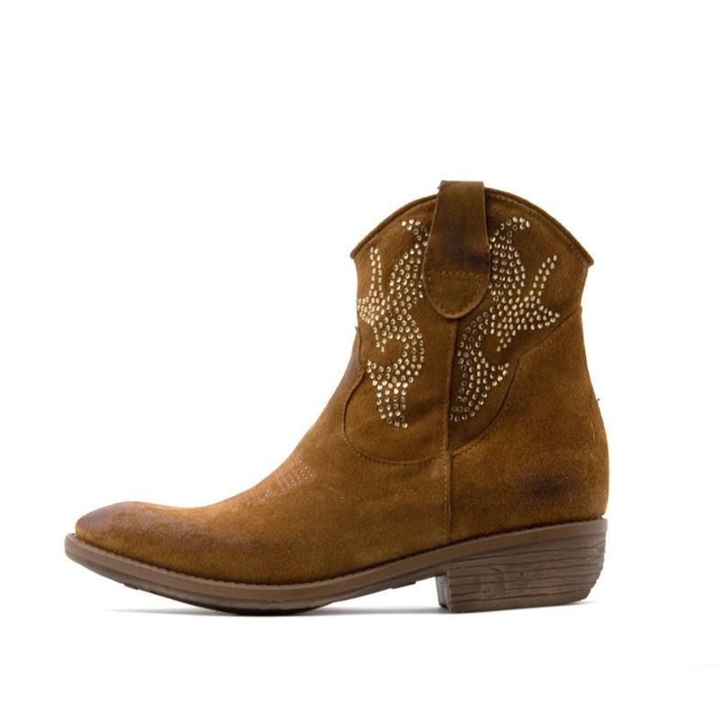 SUEDE LEATHER ANKLE BOOTS WOMEN DIVINE FOLLIE