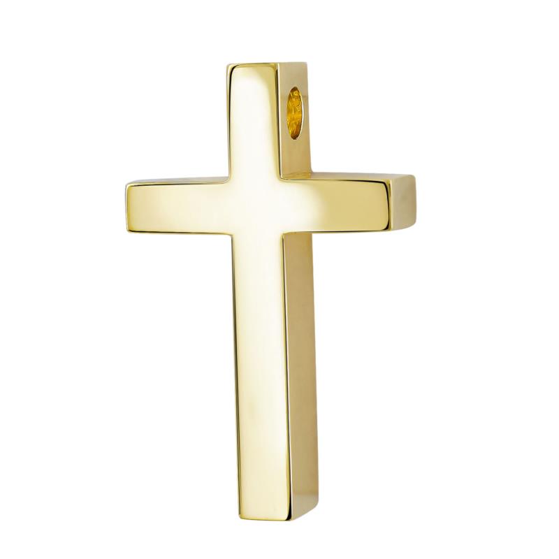 Σταυρός Βάπτισης Ανδρικός Σε Κίτρινο Χρυσό 18 Καρατίων ST3088
