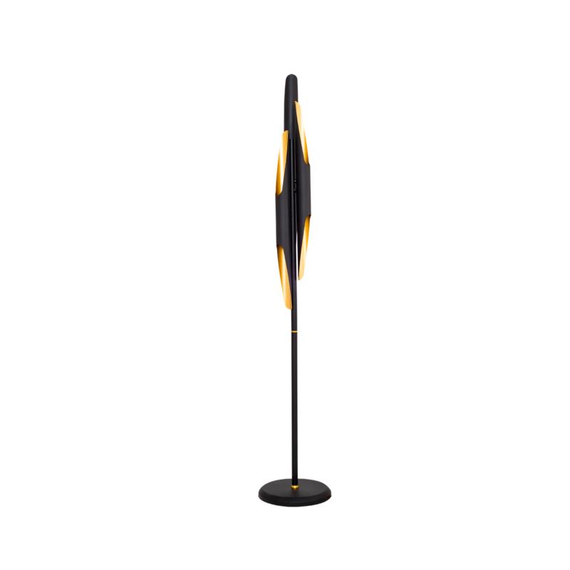 Artelibre Φωτιστικό Δαπέδου RANKY Πολύφωτο Μαύρο Μέταλλο/Αλουμίνιο 20x175cm