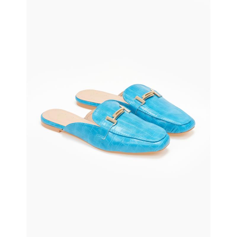 Loafers με διακοσμητική αγκράφα - Μπλε