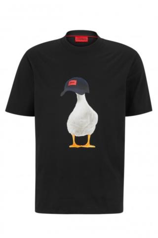 ΑΝΔΡΙΚΟ T-SHIRT ΜΕ ΣΤΑΜΠΑ DOGOTINO ΛΕΥΚΟ ΑΝΕΤΗ ΓΡΑΜΜΗ