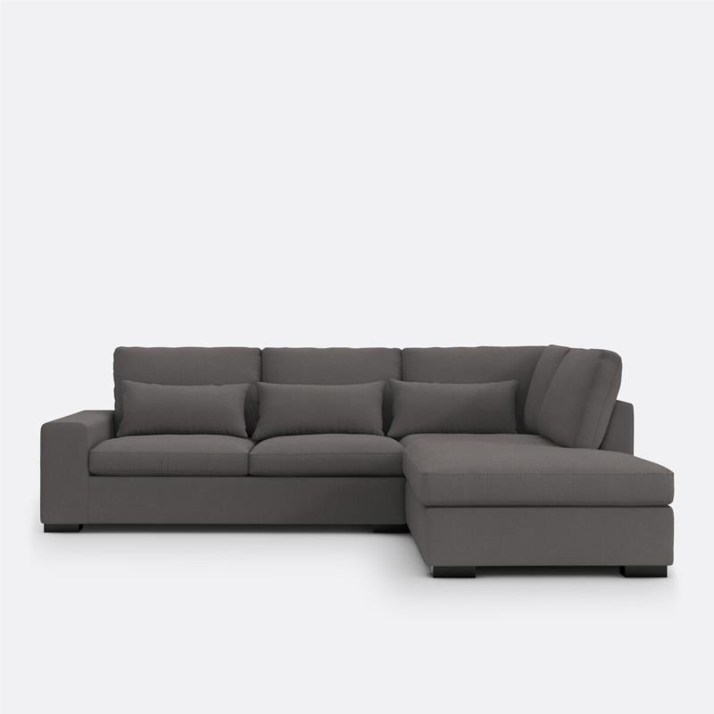 Γωνιακός καναπές από βαμβάκι Μ208xΠ245xΥ80cm