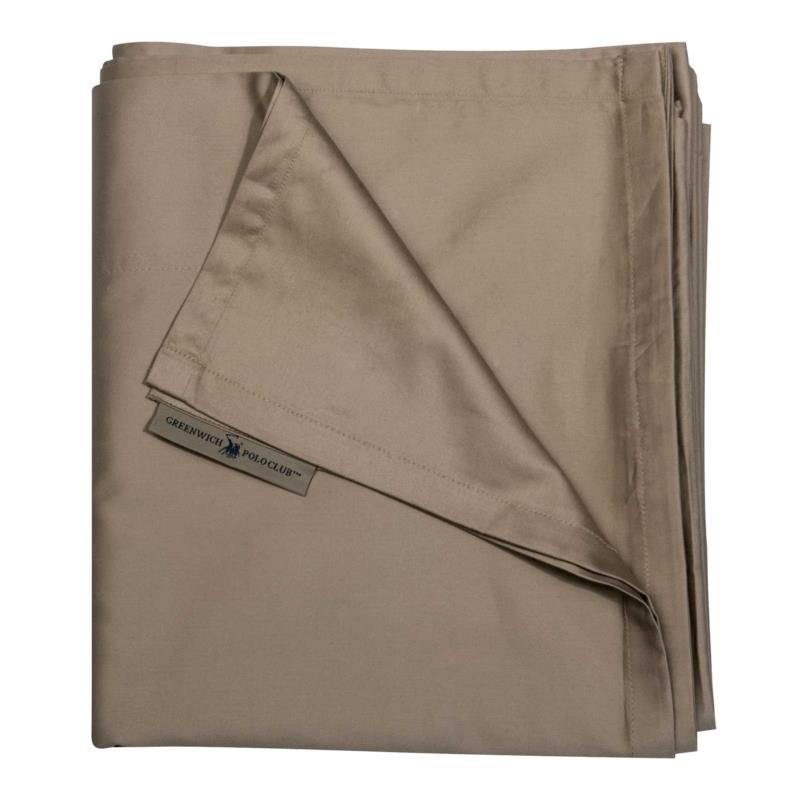 Σεντόνι Μεμονωμένο Βαμβακοσατέν King 270x280εκ. Cozy 2258 Grey Taupe Greenwich Polo Club (Ύφασμα: Βαμβακοσατέν, Τύπος κατωσέντονου: Χωρίς Λάστιχο, Χρώμα: Γκρι, Μέγεθος: King Size) - Greenwich Polo Club - 222272802258