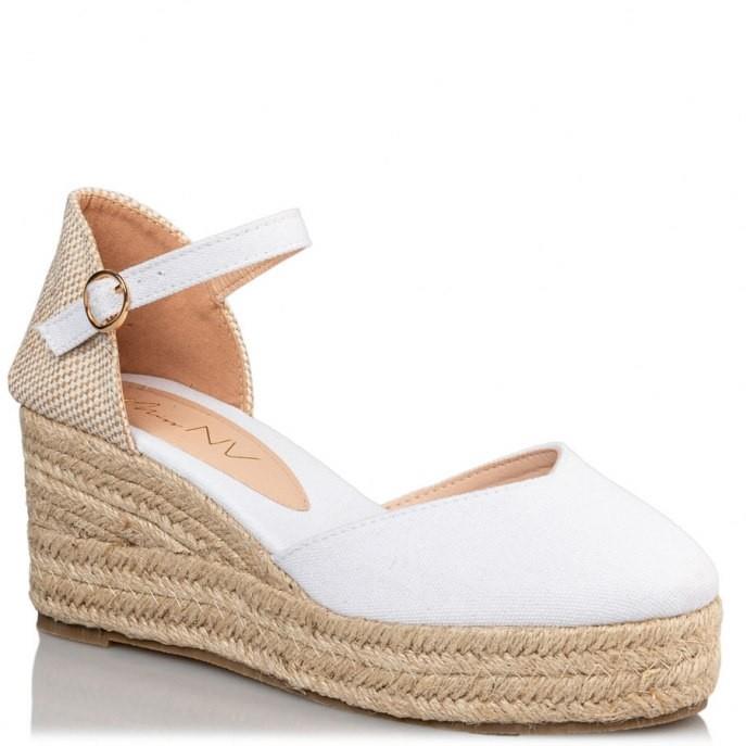 Envie Shoes Γυναικεία Παπούτσια Εσπαντρίγιες V15-17033-33 Λευκό