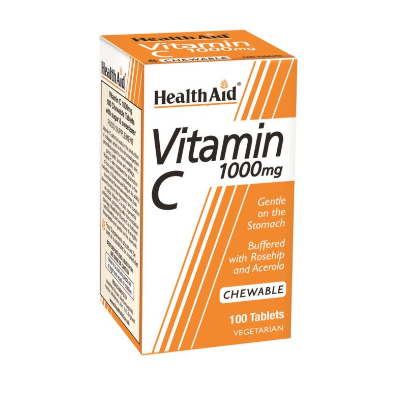 HEALTH AID Vitamin C 1000mg Chewable 100tabs