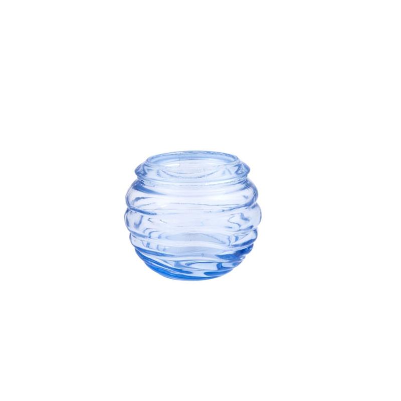 Κηροπήγιο Γυάλινο Γαλάζιο Art Et Lumiere 7,5x6,5εκ. 00725 (Σετ 4 Τεμάχια) (Υλικό: Γυαλί, Χρώμα: Γαλάζιο ) - Art Et Lumiere - lumiere_00725
