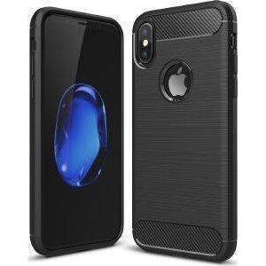 FORCELL TPU CARBON BACK COVER CASE FOR APPLE IPHONE XS (5,8) BLACK