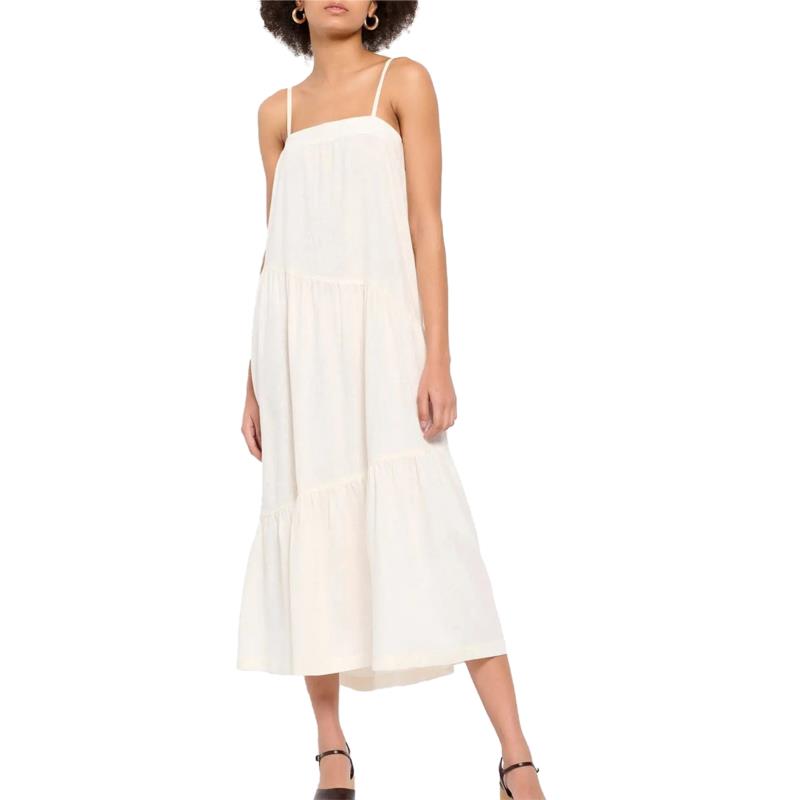 Φόρεμα Funky Buddha Midi FBL007-132-13-OFF WHITE