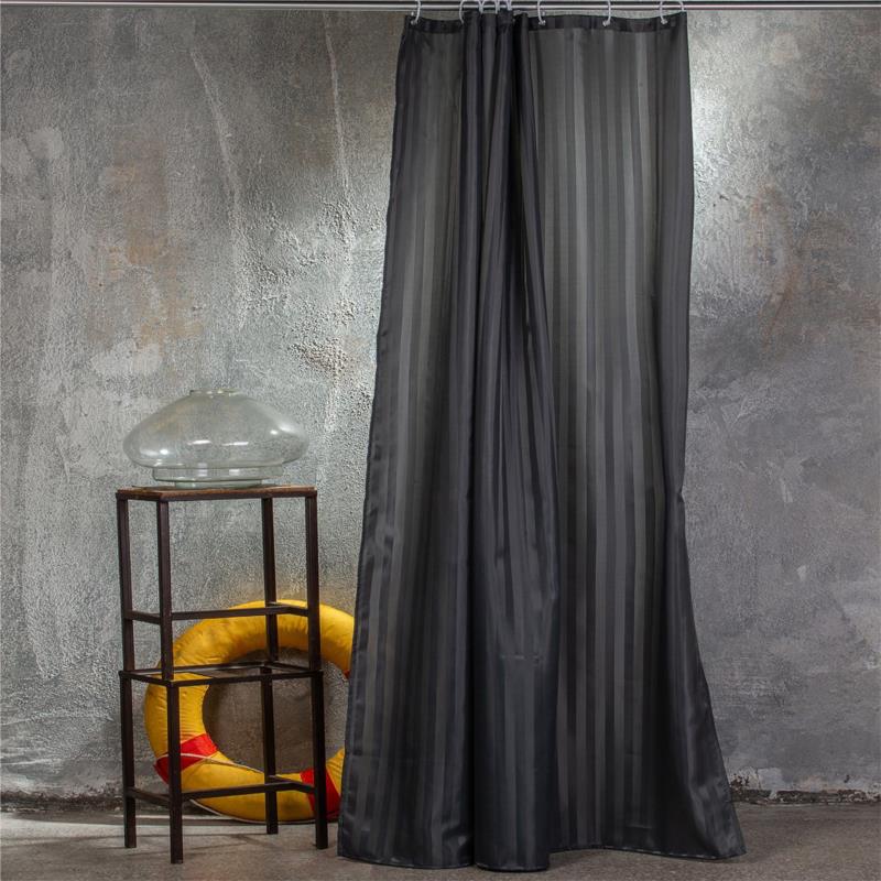Κουρτίνα Μπάνιου 180X200 Melinen Jacquard Anthracite (180x200)