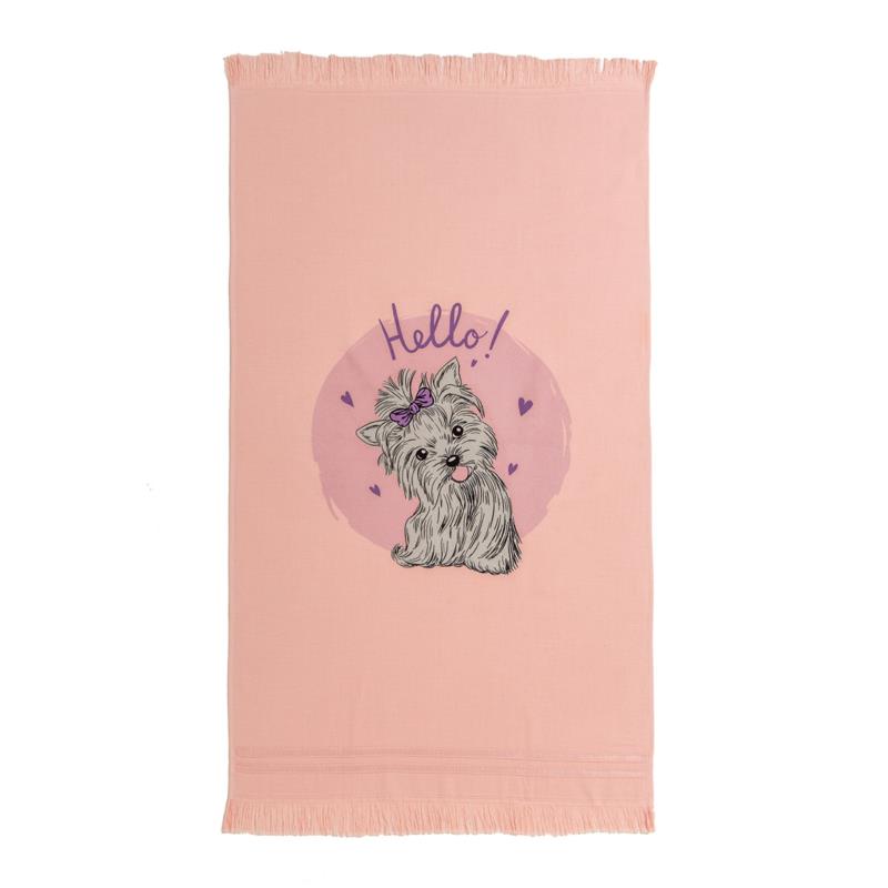 Πετσέτα Θαλάσσης 70X120 Melinen Beach Kids Puppy Pink (70x120)