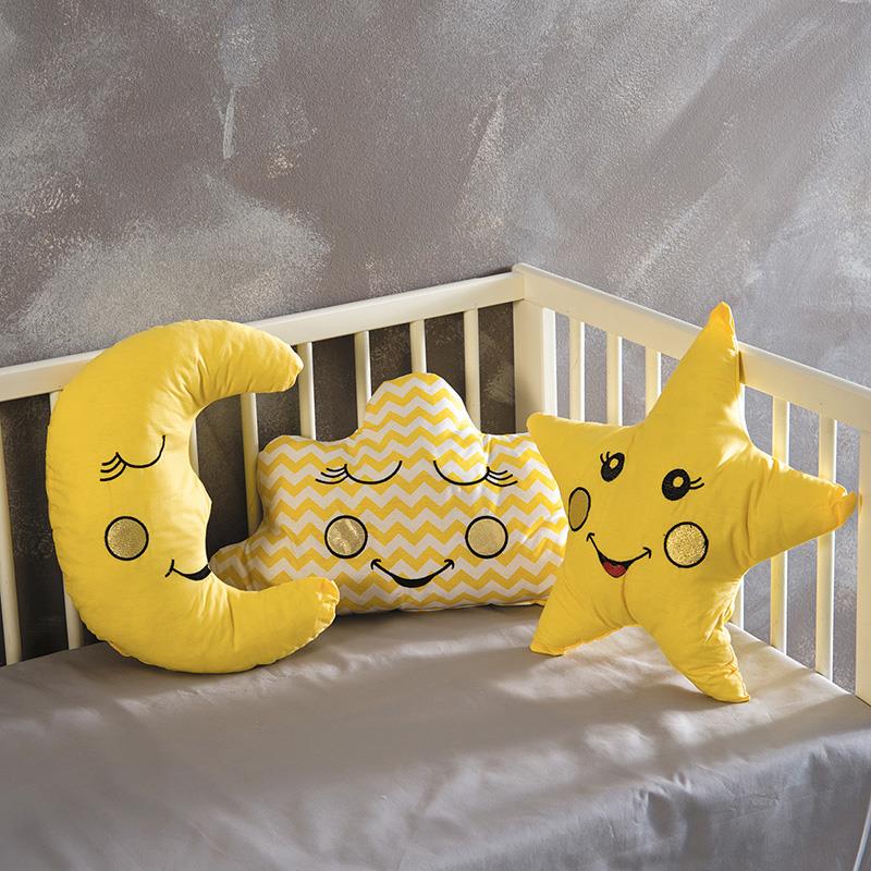Διακοσμητικά Μαξιλάρια (Σετ 3 Τμχ) Sb Home Baby Deco Pillows Yellow