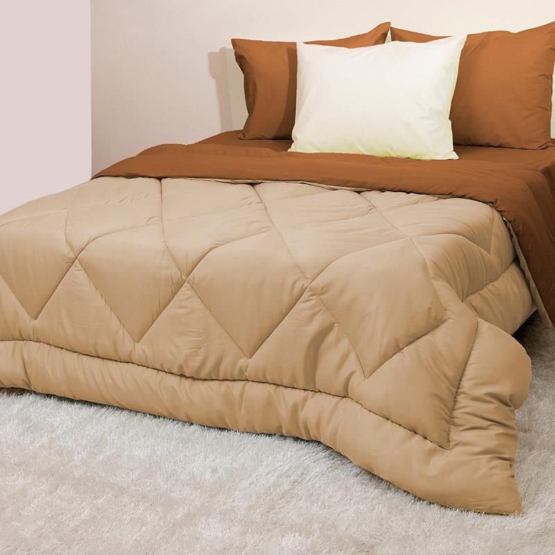 Πάπλωμα Υπέρδιπλο 220X240 Viopros Microfiber Μπεζ/Καφέ (220x240)