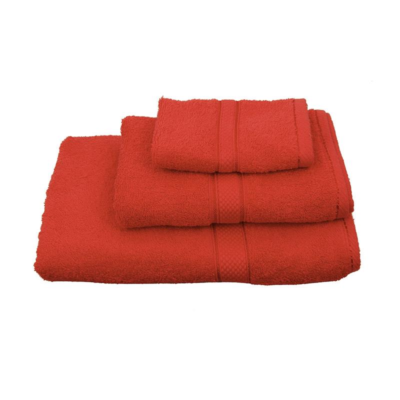 Πετσέτες Μπάνιου (Σετ 3 Τμχ) Viopros Classic Κόκκινο