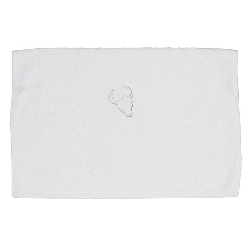 Πετσέτα με ζώδιο Προσώπου Viopros 50x100 Ταύρος Λευκό (50x100)