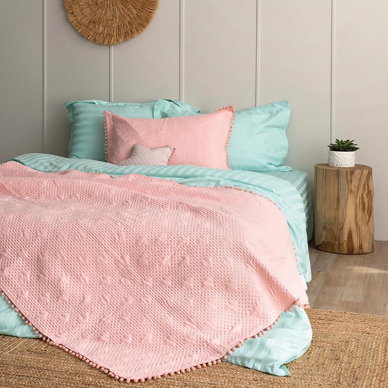 Κουβερλί Υπέρδιπλο (Σετ) 260X240 Palamaiki Morgan Pink (260x240)