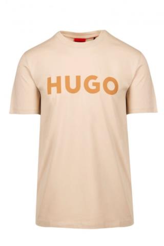 ΑΝΔΡΙΚΟ T-SHIRT ΜΕ ΣΤΑΜΠΑ ΛΟΓΟΤΥΠΟ DULIVIO ΜΠΕΖ ΚΑΝΟΝΙΚΗ ΓΡΑΜΜΗ