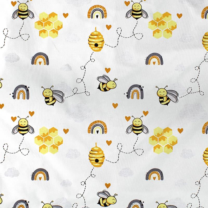 DIMcol ΠΑΝΑ ΧΑΣΕ bebe Honey Bee 545 80X80 White-Yellow 100% Cotton