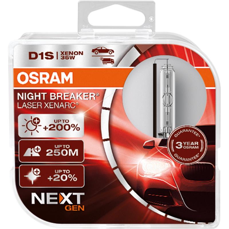 Λάμπες Osram D1S 12/24V 35W Xenarc Night Breaker Laser +200% Περισσότερο Φως