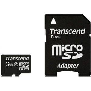 TRANSCEND TS32GUSDHC10 32GB MICRO SDHC CLASS 10 + ADAPTER