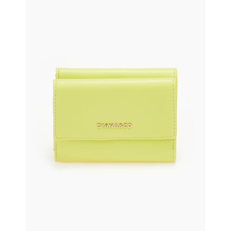 Γυναικείο πορτοφόλι με μαγνητικό κούμπωμα - Κίτρινο