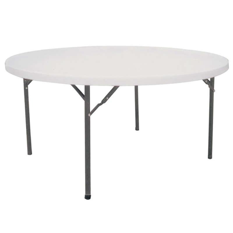 Τραπέζι Catering Γκρι/Λευκό Μέταλλο/HDPE Φ180cm - υψ.74εκ